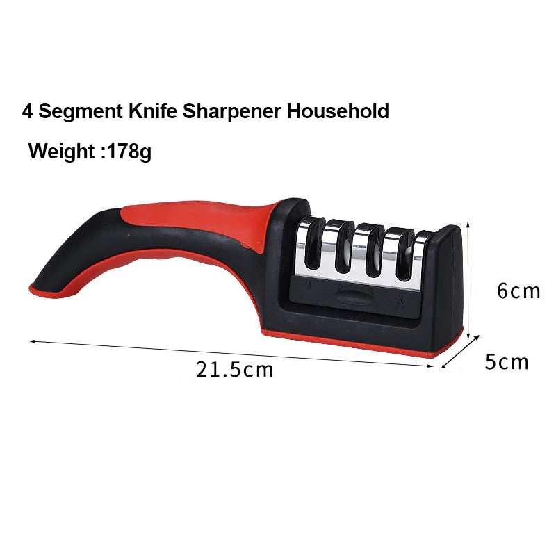 Kitchen 4Segment Knife Sharpener Household Multi-Functional Hand-Held