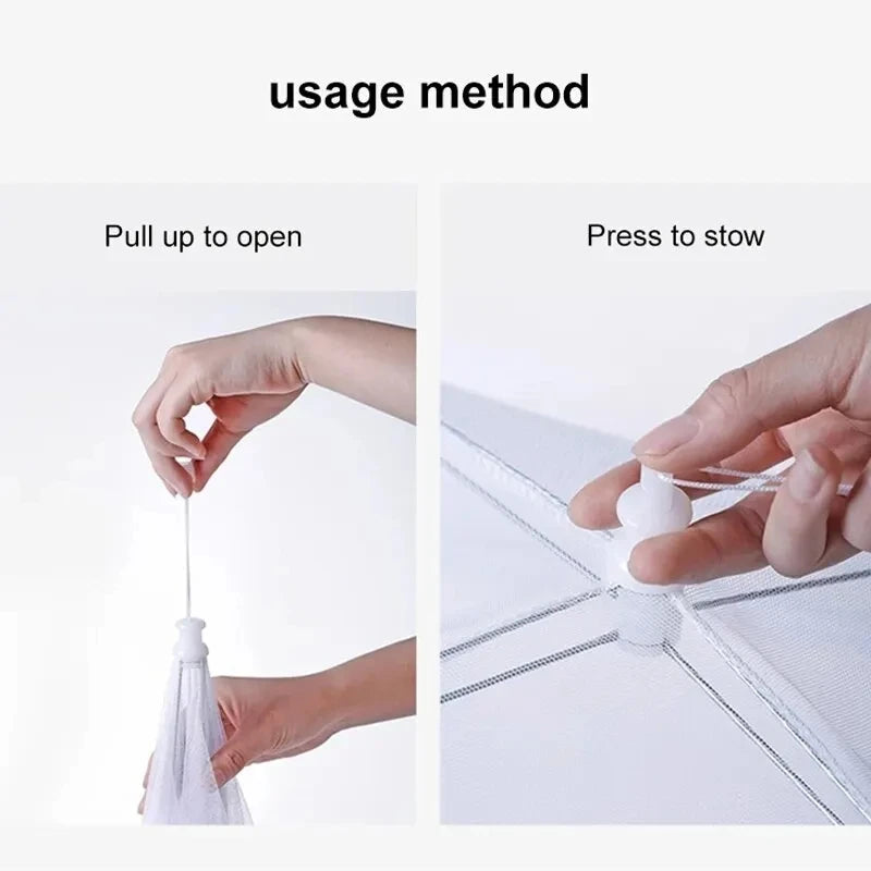 Food Cover Mesh Folding Washable Flies Tables Cover Insect Proof