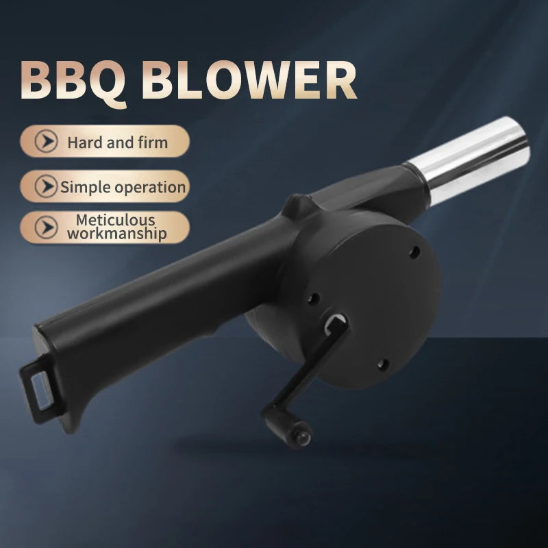 Barbecue Blower Small Manual Blower Combustion Aid Hand Cranked Hair