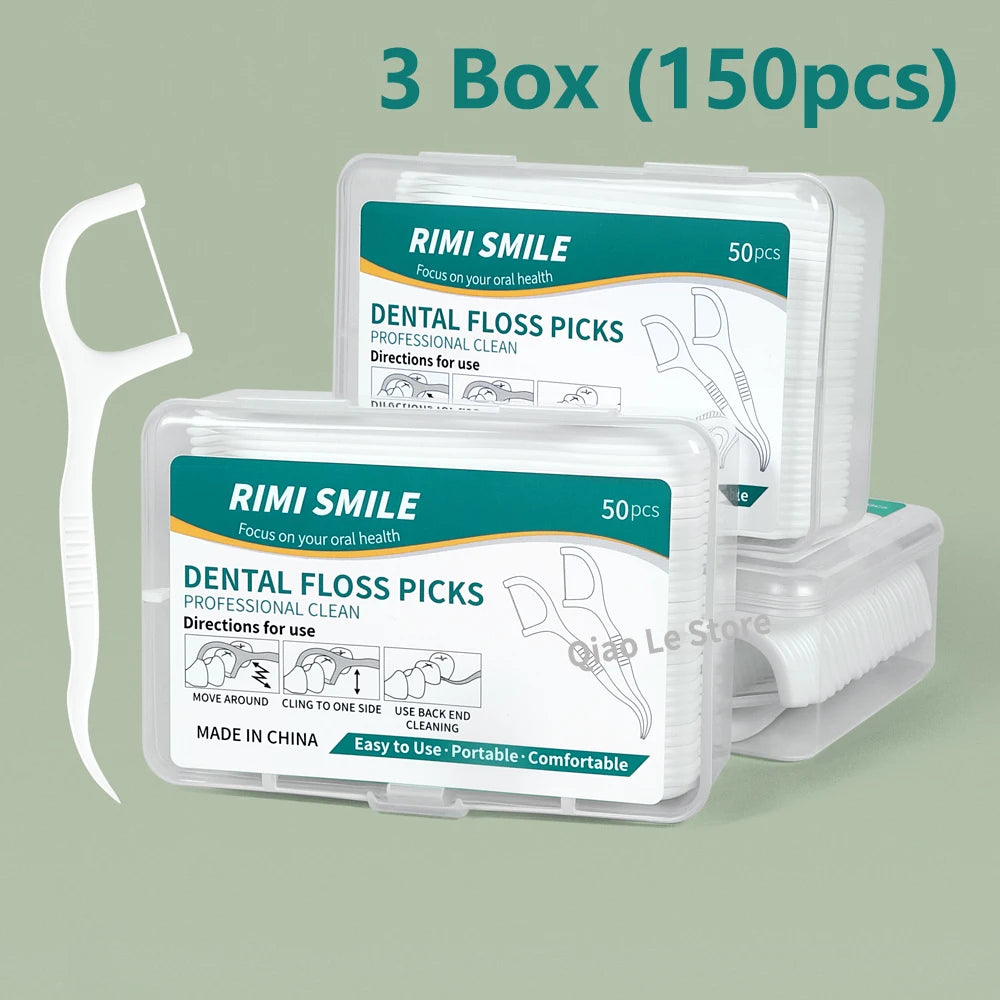 1/2/5/10 Box Portable Disposable Dental Floss Plastic Toothpick