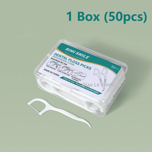 1/2/5/10 Box Portable Disposable Dental Floss Plastic Toothpick